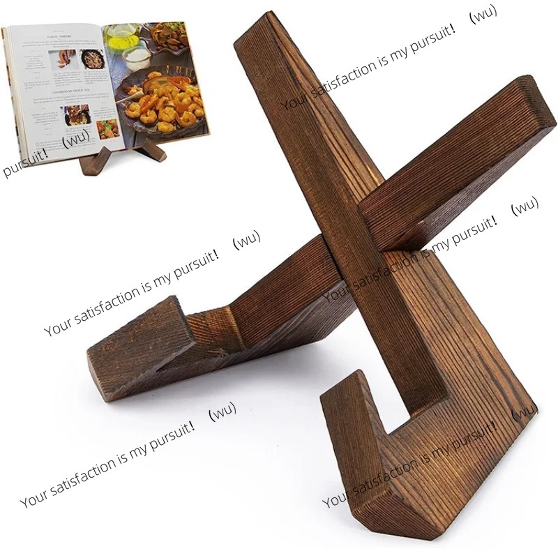 Home Cooking Menu - Wooden Cookbook Stand Handmade Recipe Book