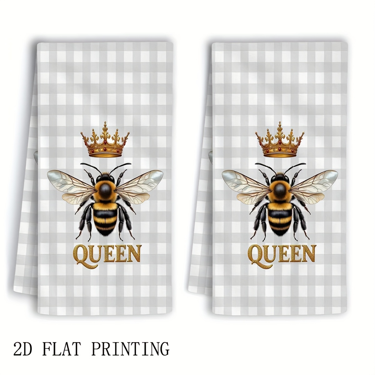 2Pcs, Plaid Queen Bee Garden K - огляд і ціна Home Cooking Queen