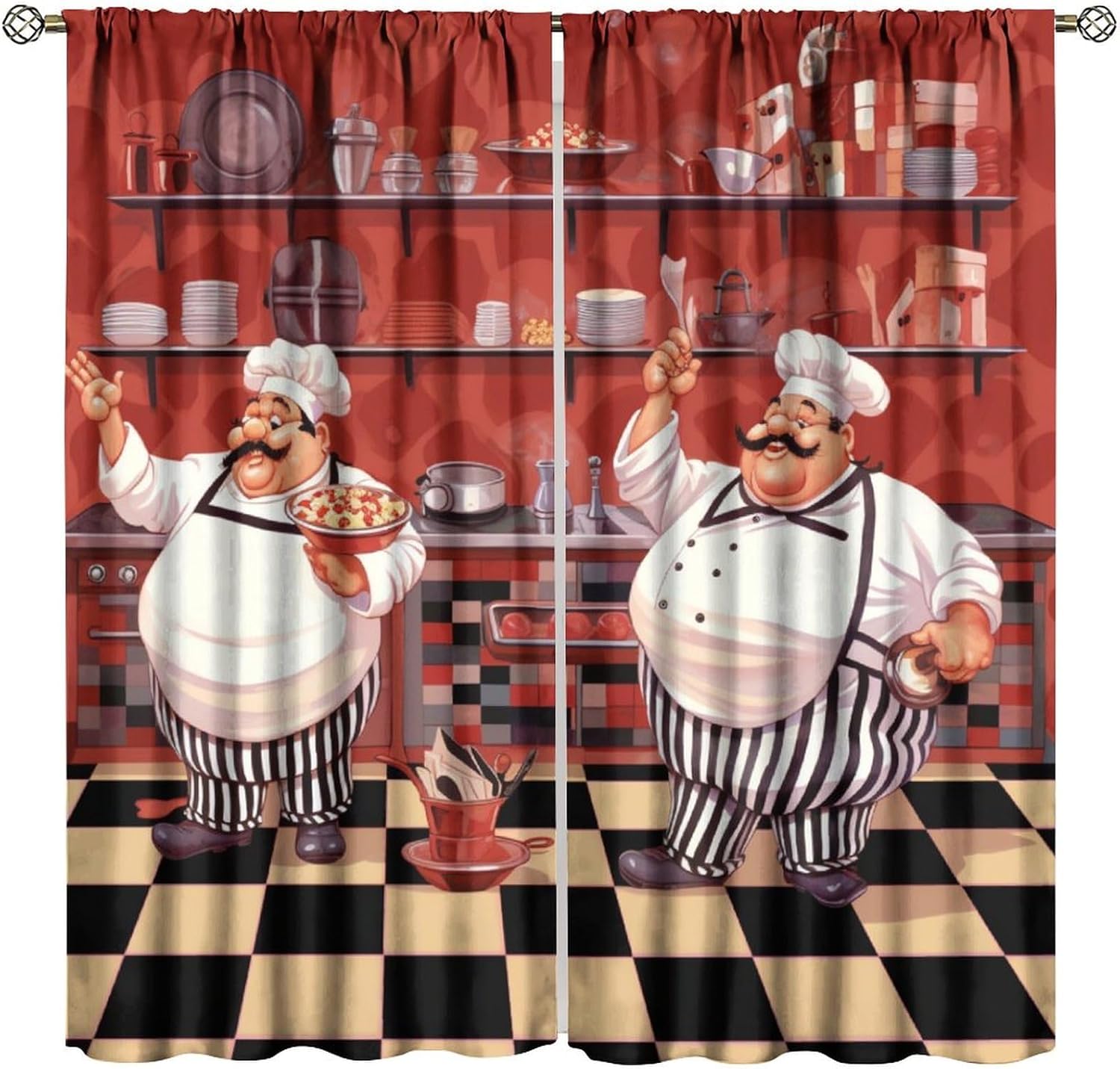 Kitchen Funny Chef Curtains, C - огляд і ціна Home Cooking Youtube