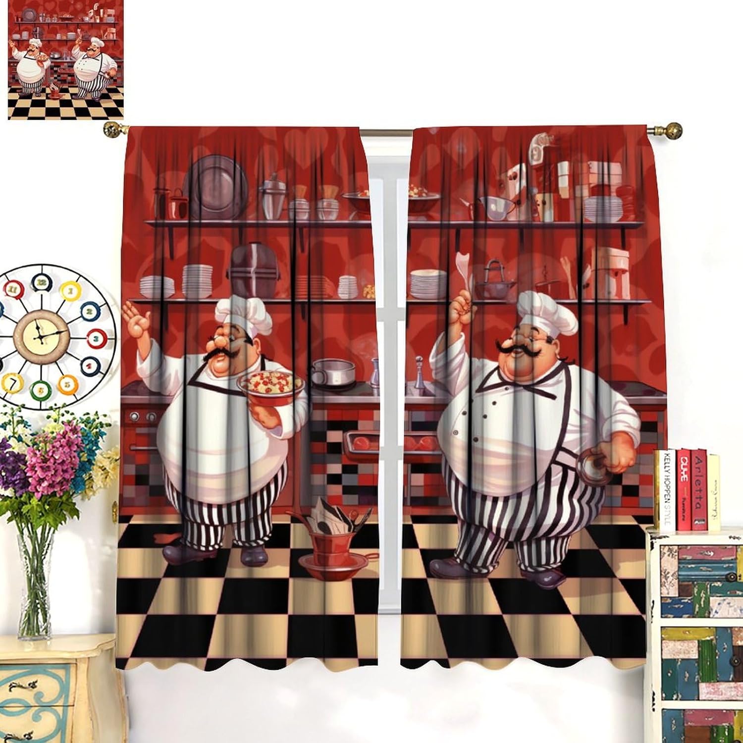 Kitchen Funny Chef Curtains, C - огляд і ціна Home Cooking Youtube
