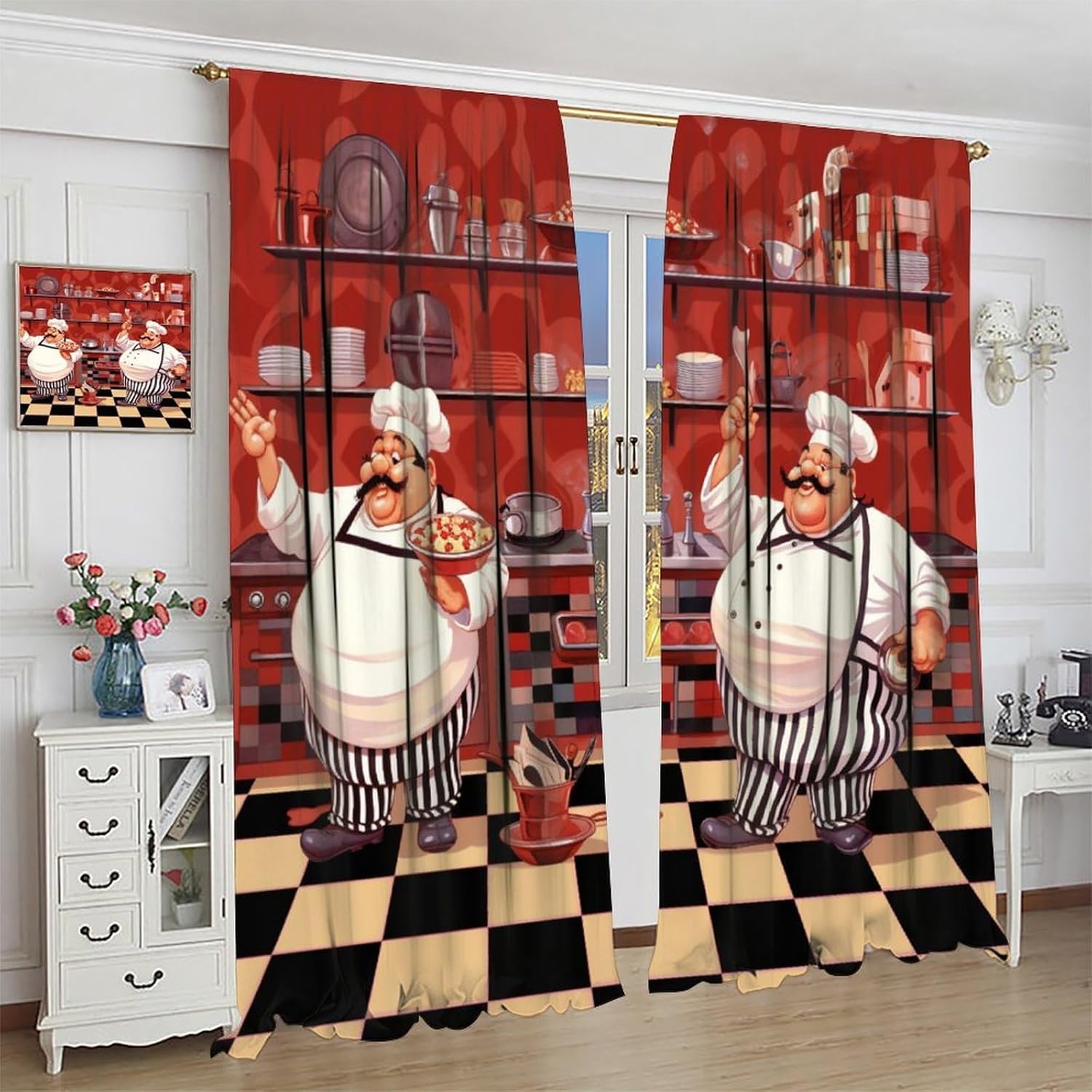 Kitchen Funny Chef Curtains, C - огляд і ціна Home Cooking Youtube