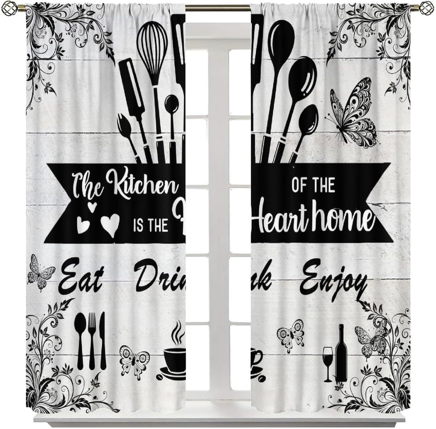 Farmhouse Rustic Curtains, Vin - огляд і ціна Home Cooking Youtube
