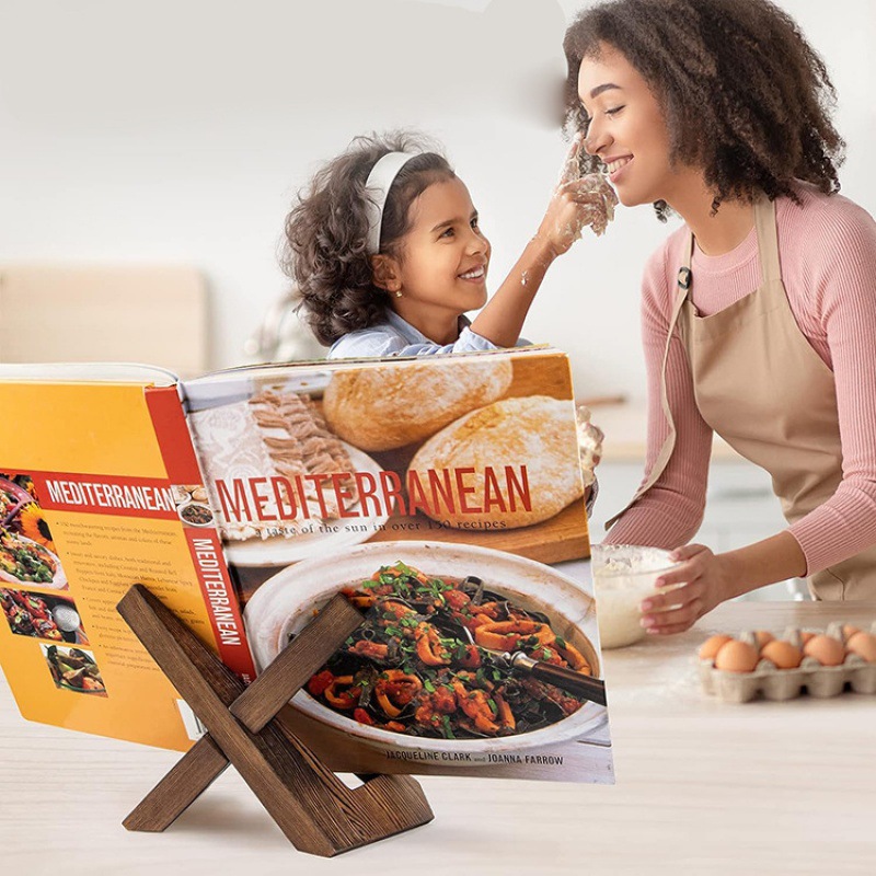 Wooden Cookbook Stand Handmade - огляд і ціна Home Cooking Menu